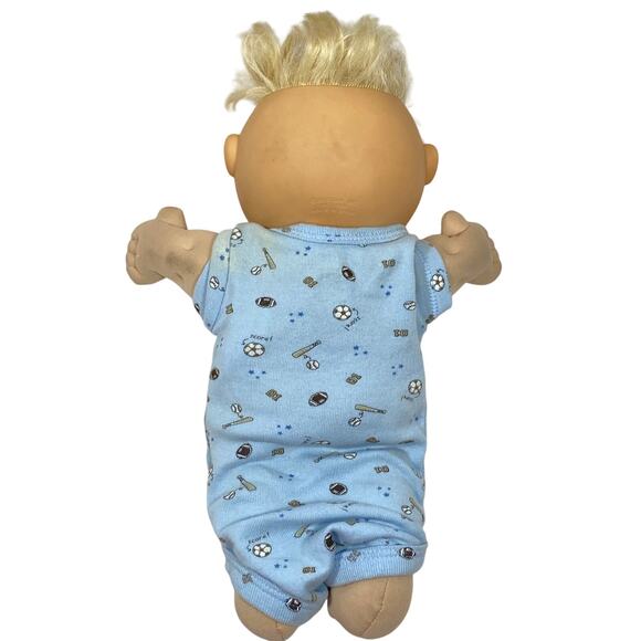 Vintage Cabbage Patch Doll Xavier Roberts Blonde Baby Pajamas 1982–1988 - Picture 2 of 10